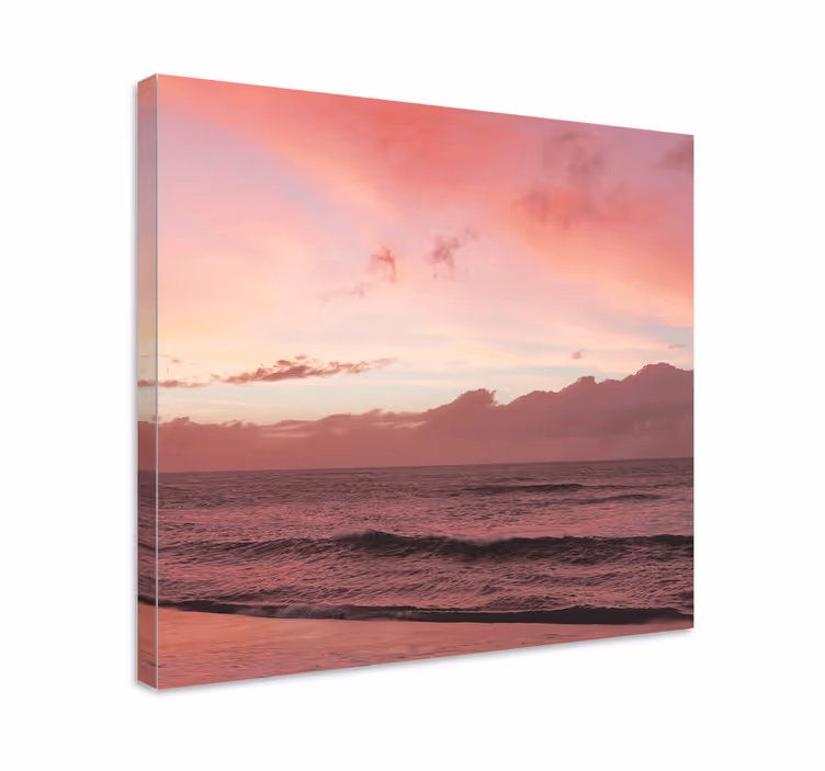 Canvas landschap rustgevende oceaan zonsondergang - TenStickers