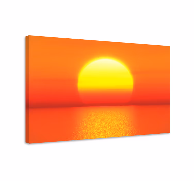 Canvas landschap schemering boven de getijden - TenStickers