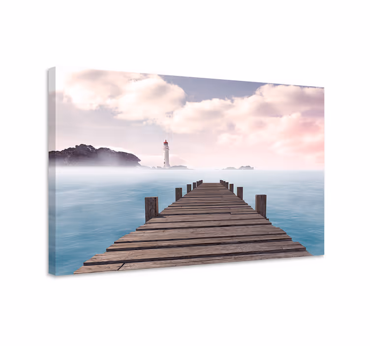 Canvas landschap vredepad aan de kust - TenStickers
