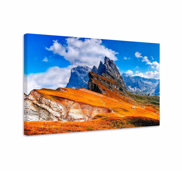 Canvas landschap majestueuze bergketen - TenStickers