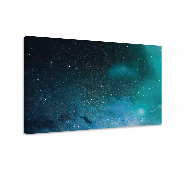 Canvas schilderij abstract sterrenachtige hemel scene - TenStickers
