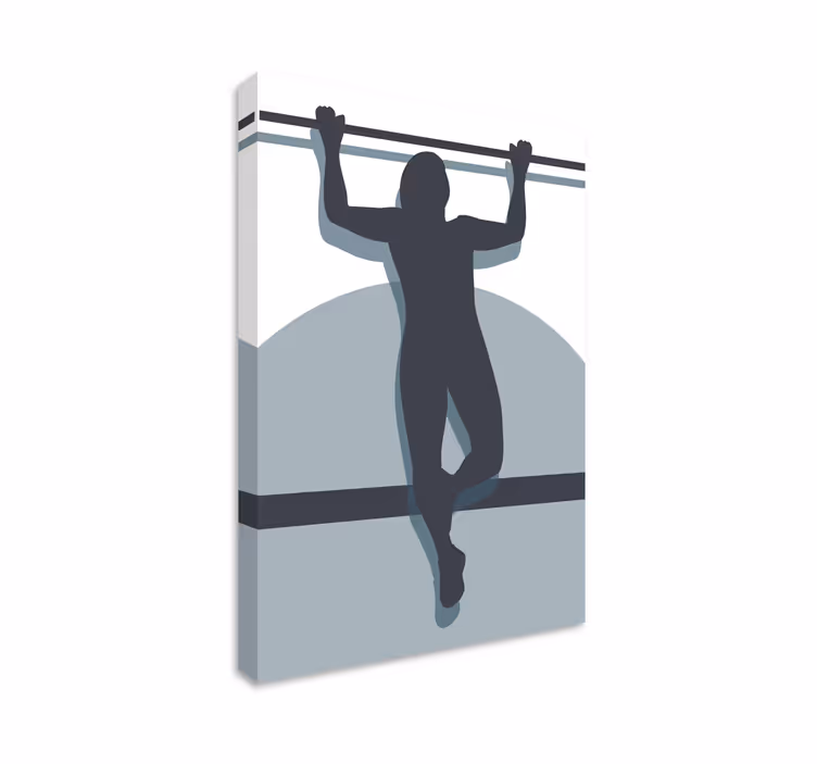 Canvas schilderij sport atletische krachthouding - TenStickers