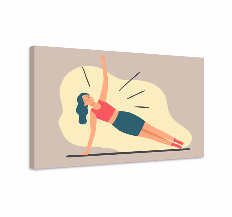 Canvas schilderij sport fitness pose - TenStickers