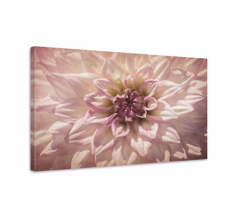 Canvas schilderij bloemen en planten delicaat bloemencentrum - TenStickers