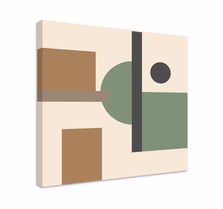 Modern canvas schilderij conceptuele geometrische vormen - TenStickers