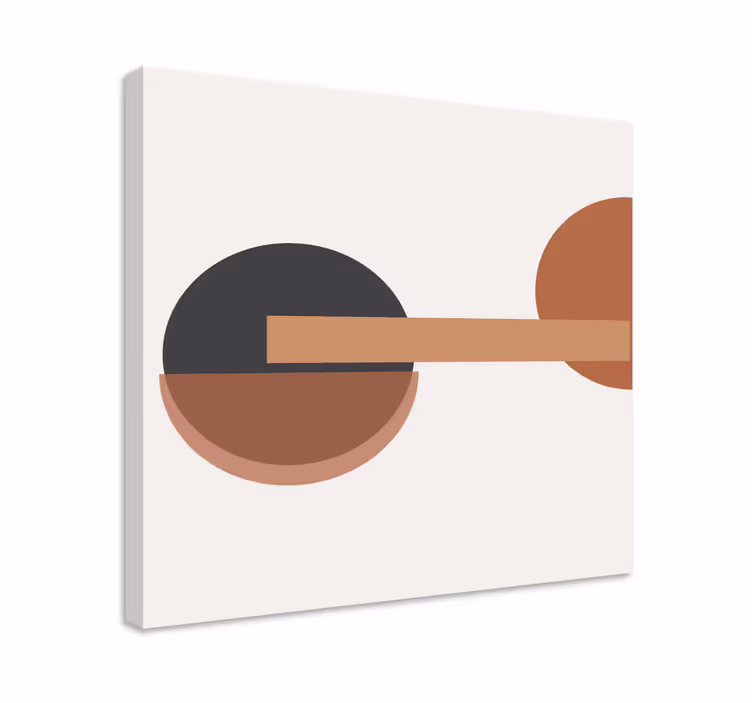 Geometrische canvas schilderij abstract circulaire balans - TenStickers