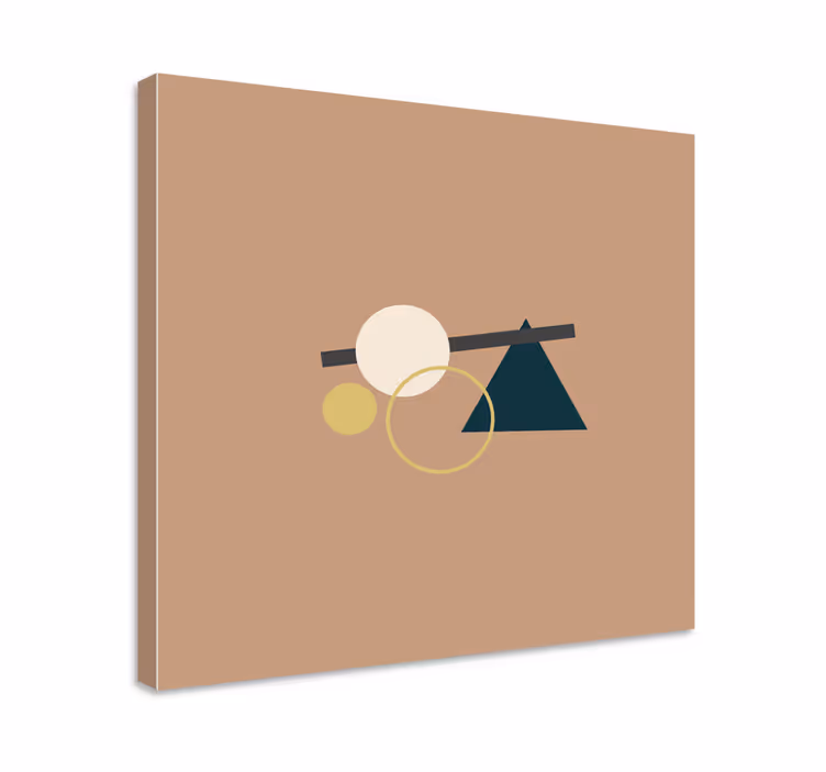 Geometrische canvas schilderij gebalanceerde elementen - TenStickers