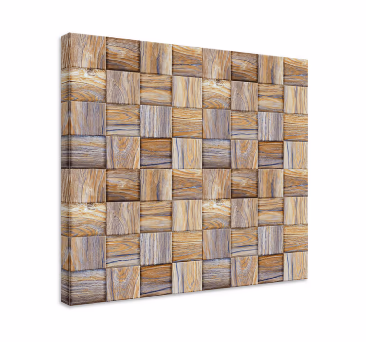 Ornament canvas schilder rustieke houten blokken - TenStickers