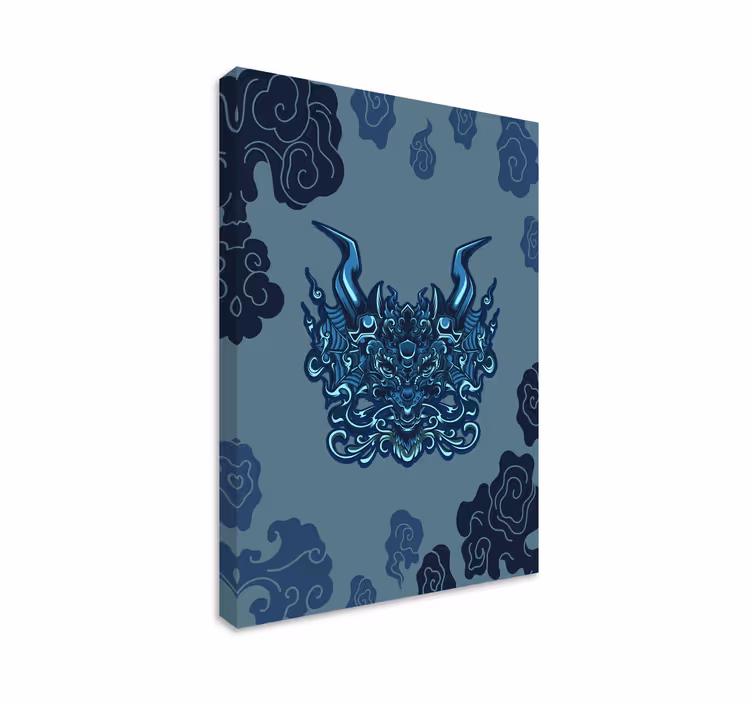 Canvas schilderij mandala draak geïnspireerde mandala - TenStickers