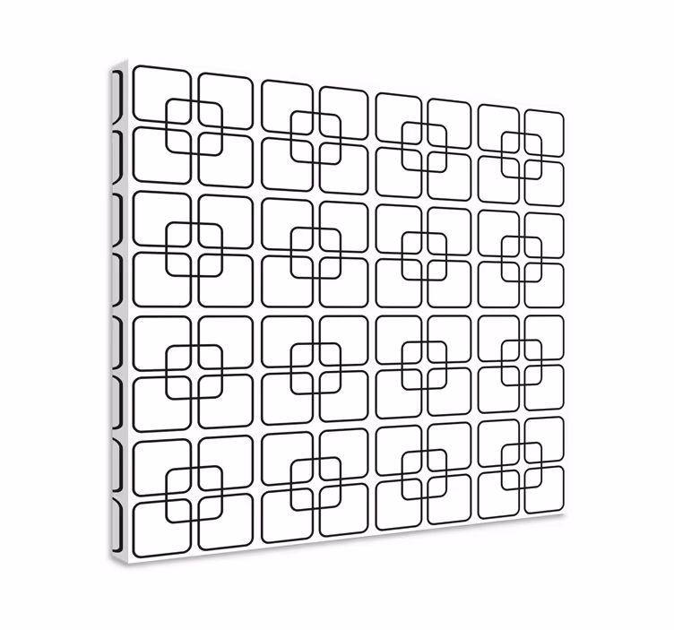 Geometrische canvas schilderij intricate vierkant patroon - TenStickers