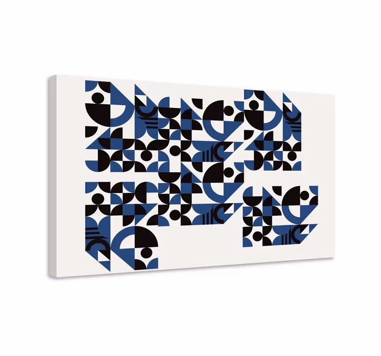 Geometrische canvas schilderij dynamische patronen - TenStickers