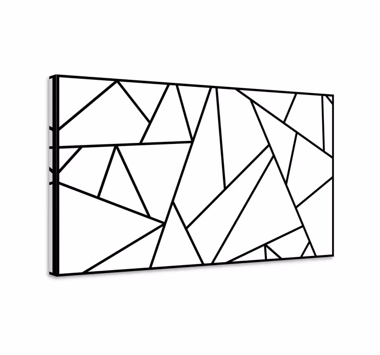 Hoekige patronen Canvas schilderij abstract - TenStickers