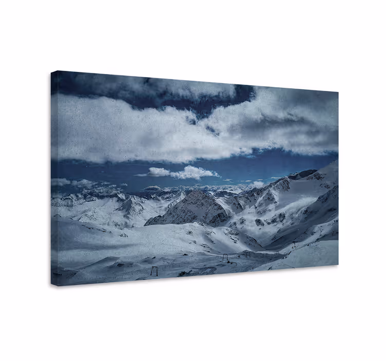 Canvas landschap majestueuze sneeuwtoppen - TenStickers