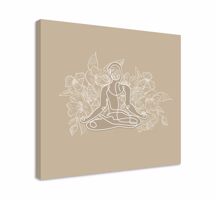 Canvas schilderij boeddha serene boeddha omtrek - TenStickers