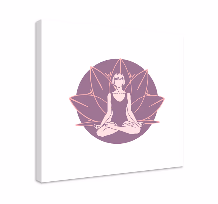 Canvas schilderij zen meditatiehouding - TenStickers