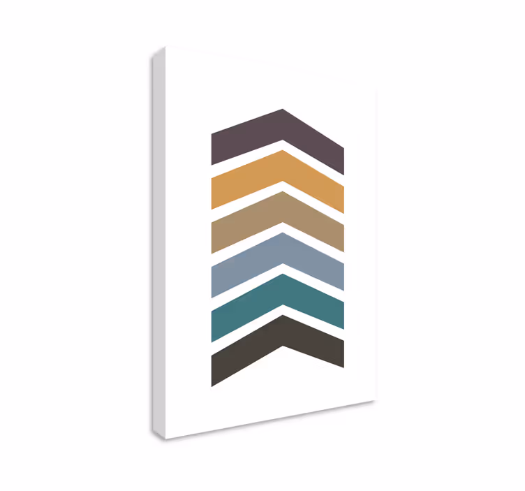 Chevron-patroonontwerp Geometrische canvas schilderij - TenStickers