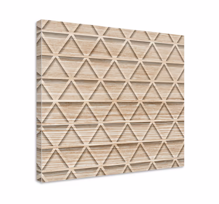 Geometrische canvas schilderij verheven driehoekpatronen - TenStickers