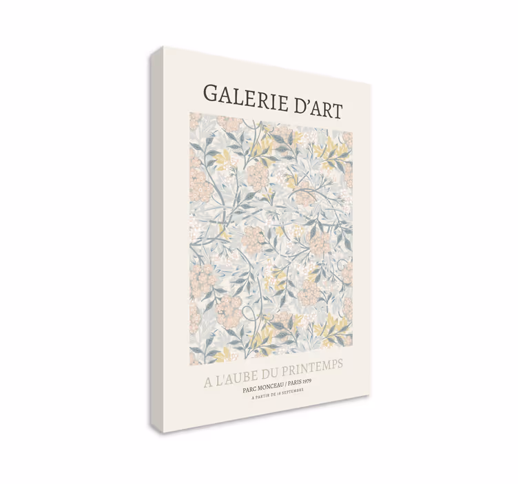 Canvas schilderij bloemen en planten met bloempatronen - TenStickers