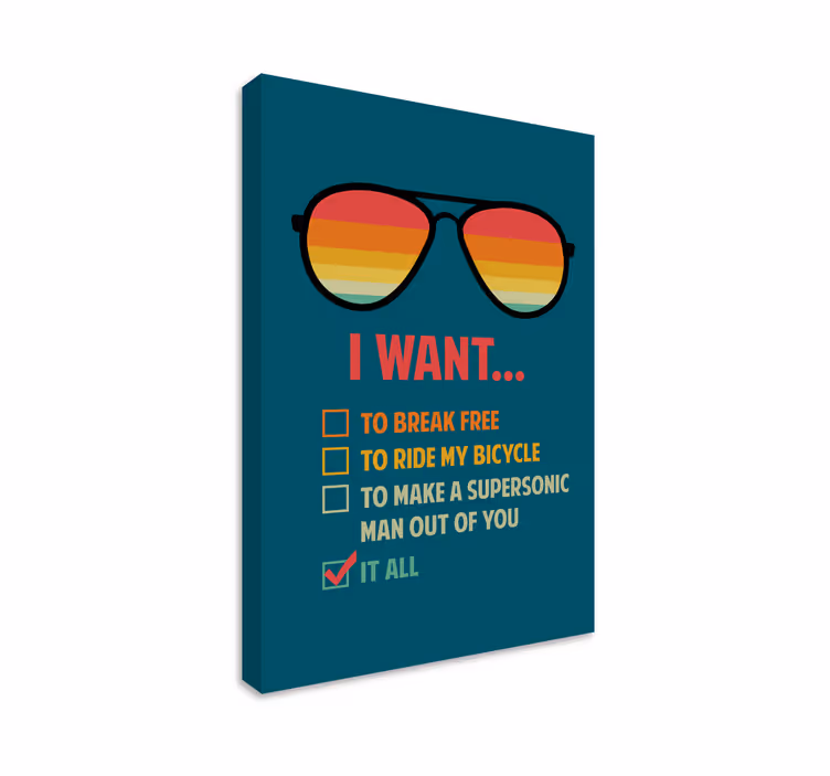 Canvas schilderij tekst i wil motivatie - TenStickers