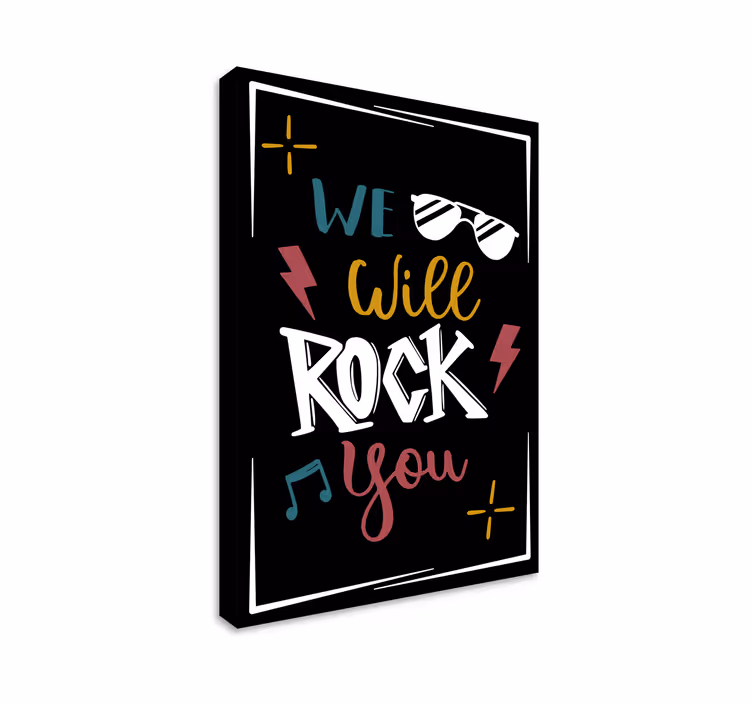 Canvas schilderij tekst rock jouw geest - TenStickers
