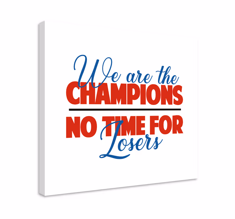 Canvas schilderij tekst kampioenen rally geest - TenStickers
