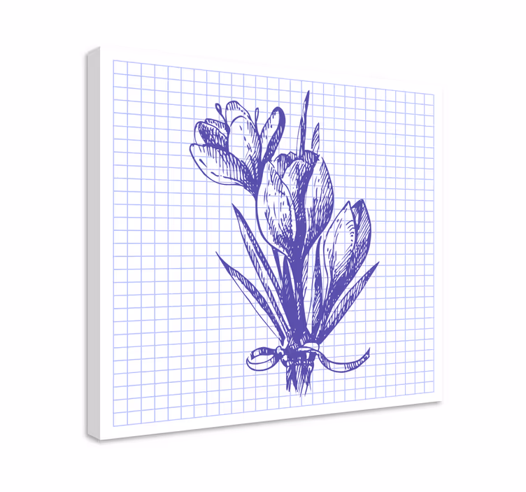 Levendig bloemstuk Canvas schilderij bloemen en planten - TenStickers