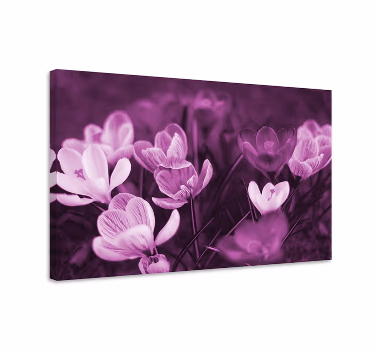 Canvas schilderij bloemen en planten bloemrijke show - TenStickers