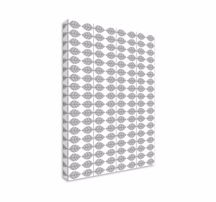 Canvas schilderij bloemen en planten bladeren patroon - TenStickers