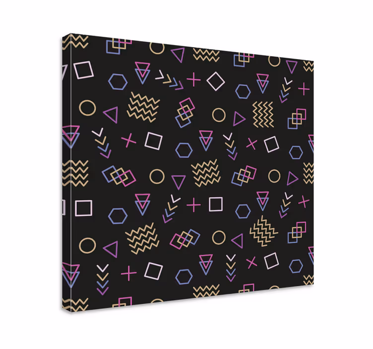 Geometrische canvas schilderij geometrisch vormenpatroon - TenStickers