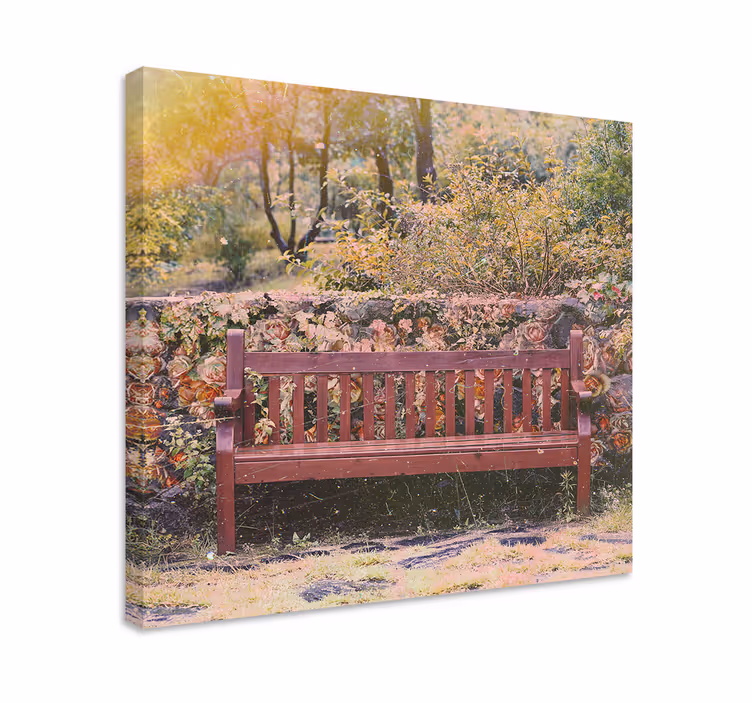 Canvas landschap vredige tuin scene - TenStickers