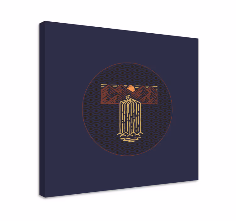 Canvas landschap serene waterval scenery - TenStickers