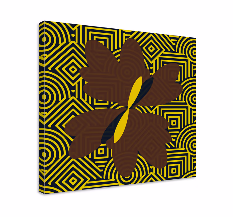 Canvas schilderij bloemen en planten gestileerd ontwerp - TenStickers