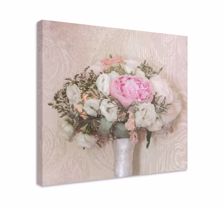 Canvas schilderij bloemen en planten zachte boeketten - TenStickers