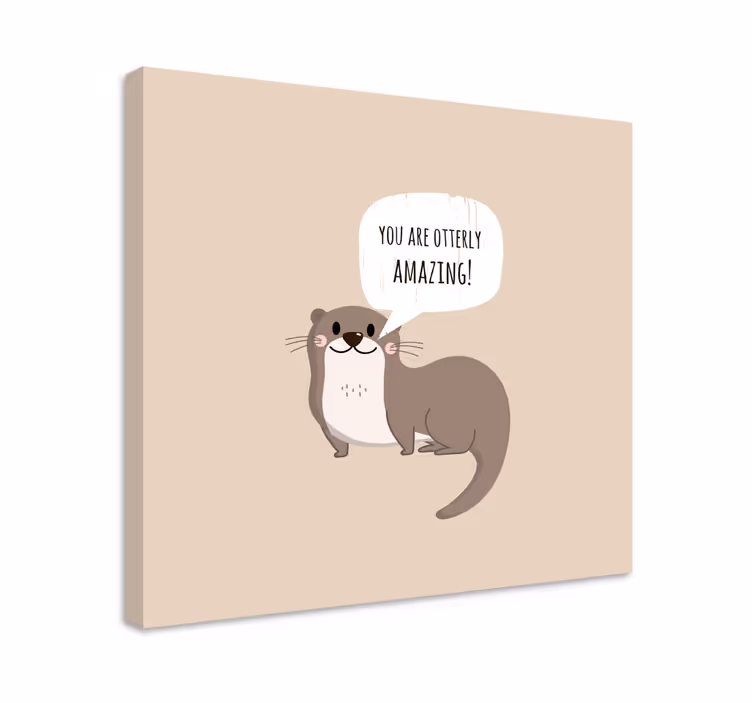 Canvas schilderij  woordspeling over dieren - TenStickers