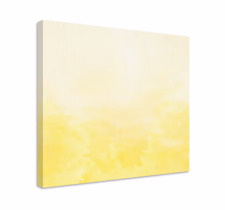 Canvas schilderij bloemen en planten zachte gele tint - TenStickers