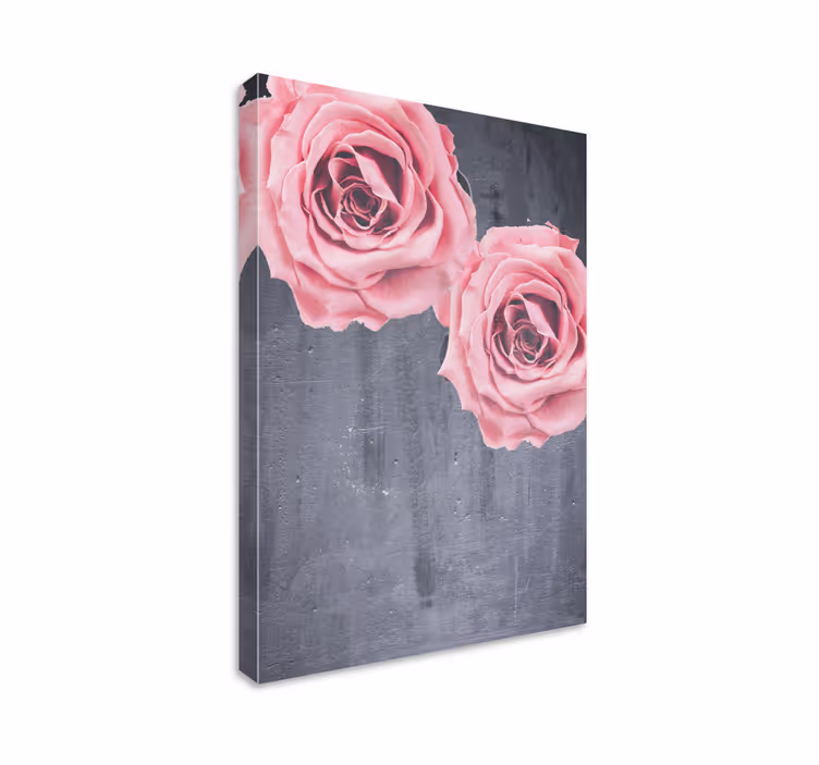 Canvas schilderij bloemen en planten blush rozen boeket - TenStickers