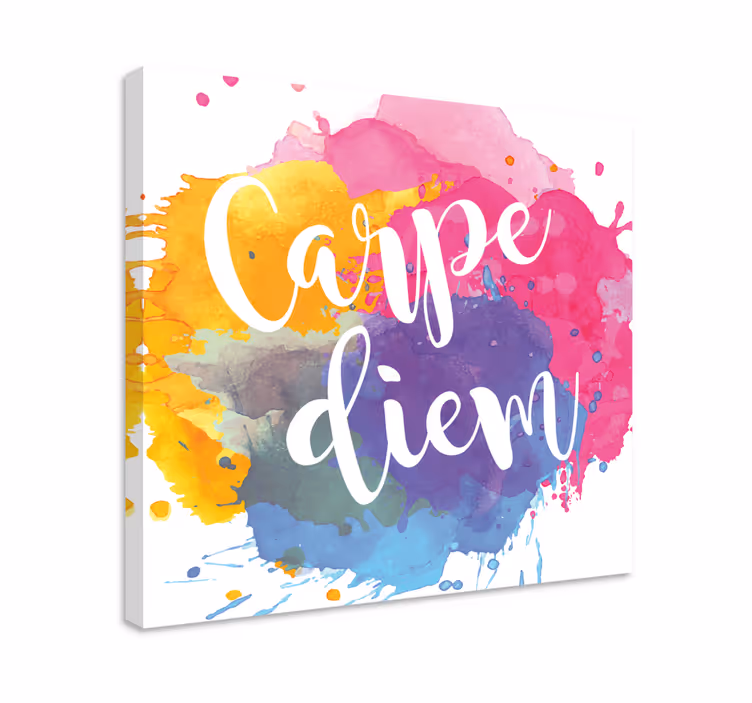 Canvas schilderij tekst carpe diem kunst - TenStickers