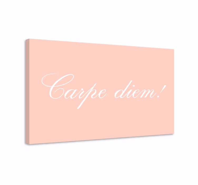 Canvas schilderij tekst pluk de dag motivatie - TenStickers
