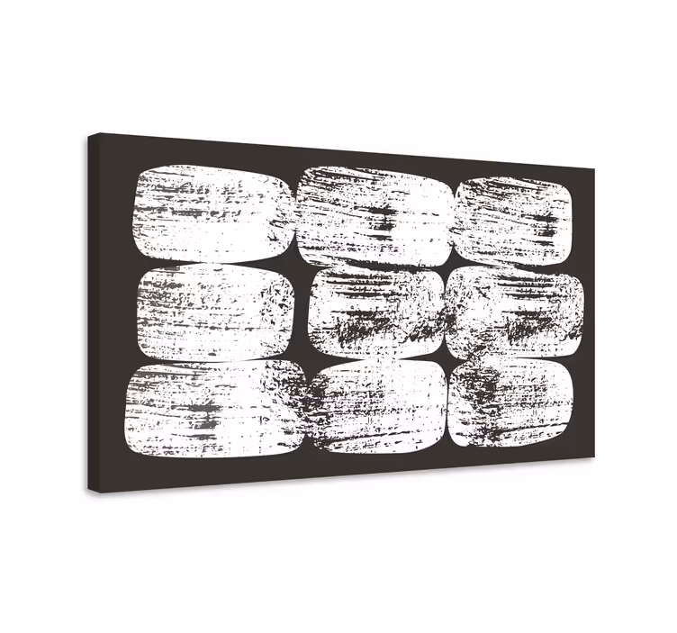 Getextureerde witte blokken Ornament canvas schilder - TenStickers