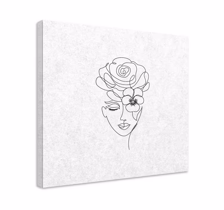 Canvas schilderij hal Minimalistische anonieme vrouw - TenStickers