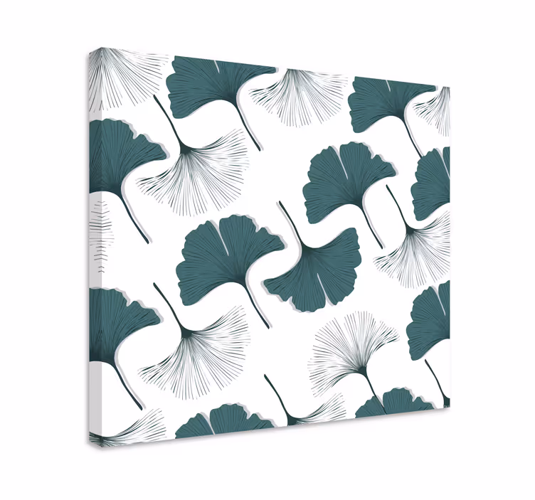 Canvas schilderij bloemen en planten gingko blad motieven - TenStickers