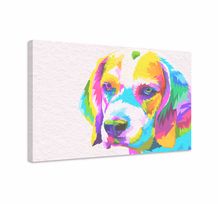 Canvas schilderij honden Aquarel beagle - TenStickers
