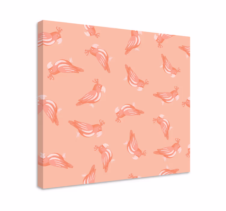 Canvas schilderij vogels schattige vogelpatronen - TenStickers