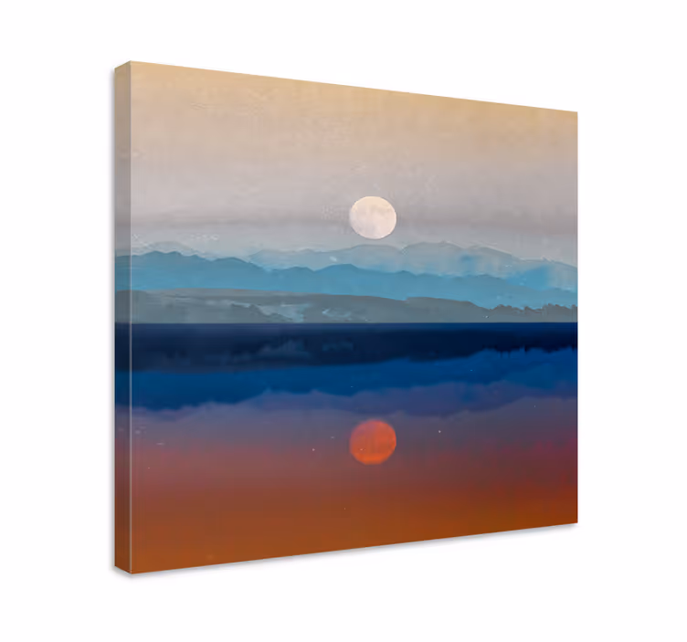 Canvas landschap Ruimte mooi maanontwerp - TenStickers