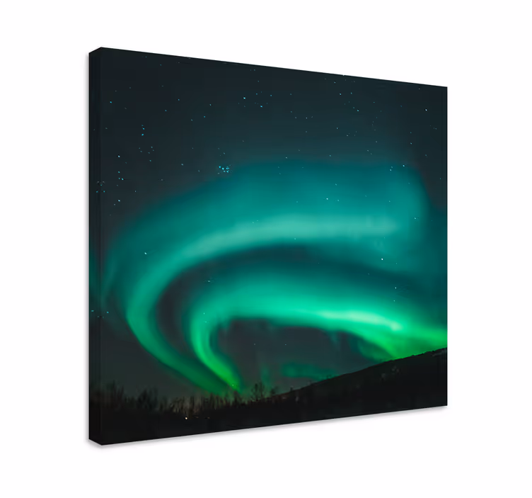 Canvas landschap noorderlicht showroom - TenStickers