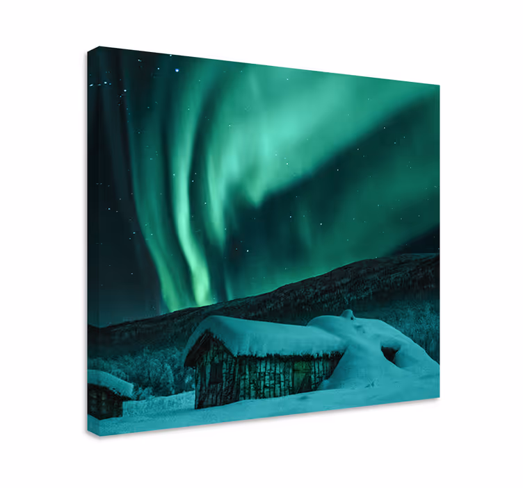 Noorderlicht spektakel Canvas landschap - TenStickers