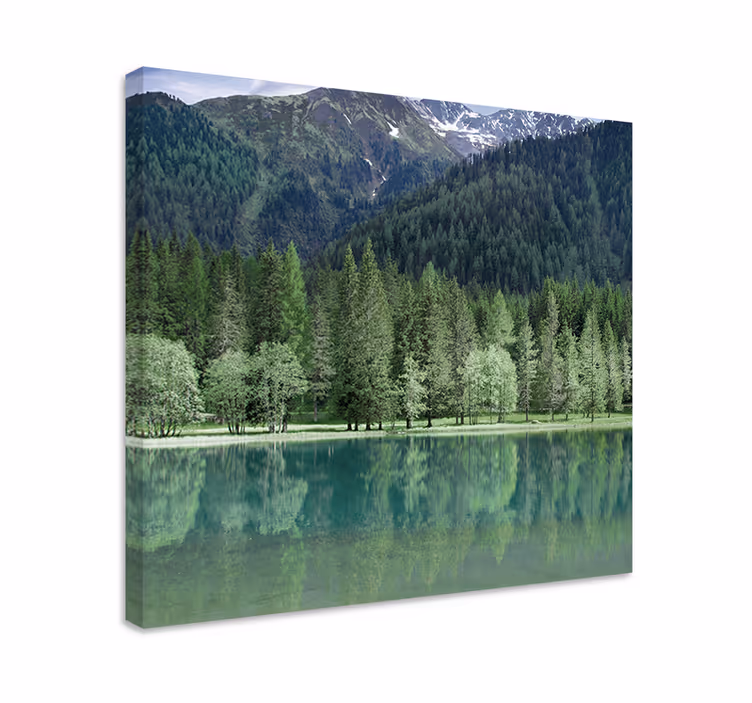 Canvas landschap rustige bergreflectie - TenStickers
