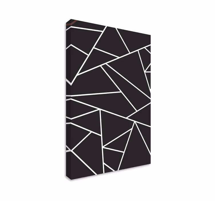 Geometrische canvas schilderij abstract hoekig arrangement - TenStickers