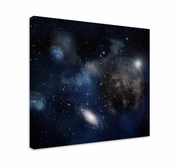 Canvas schilderij dansers galaxy verkenning thema - TenStickers
