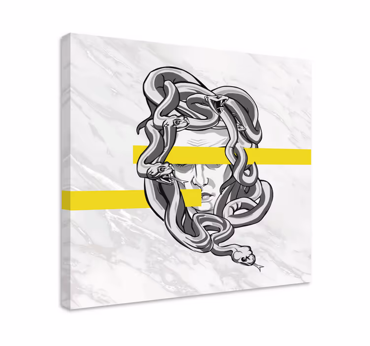 Medusa hoofd ontwerp canvas - TenStickers